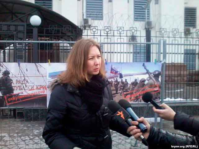 пикет против оккупации Крыма и политики России в отношении прав человека