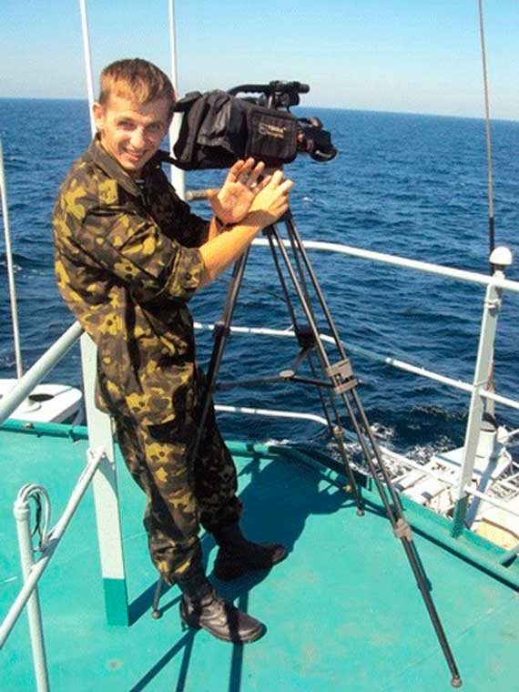 военный журналист телеканала ВМСУ «БРИЗ», капитан-лейтенант Дмитрий Лабуткин