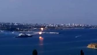 Неудачный запуск ракеты с корабля во время празднования Дня ВМФ в Севастополе 