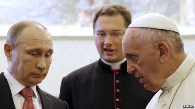 Встреча папы римского и президента России Путина