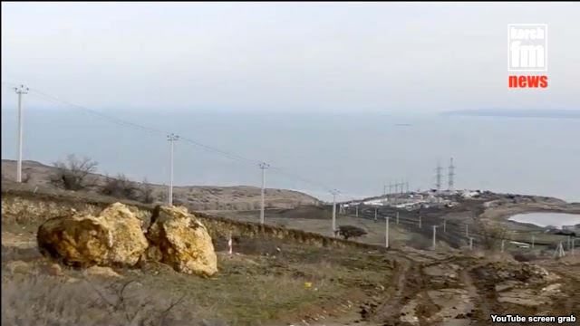 «Энергомост» в Крым, скриншот видео с сайта «Керчь.ФМ»