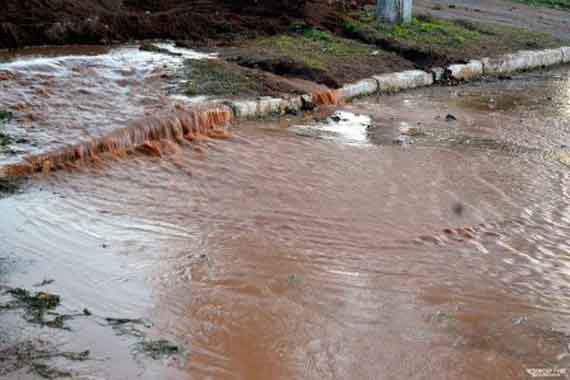 Из-за прорыва канализационного колодца нечистоты затапливают кладбище в поселке Кача под Севастополем.