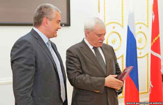 Глава Крыма Сергей Аксенов и губернатор Санкт-Петербурга Георгий Полтавченко. Санкт-Петербург, 8 сентября 2016 года