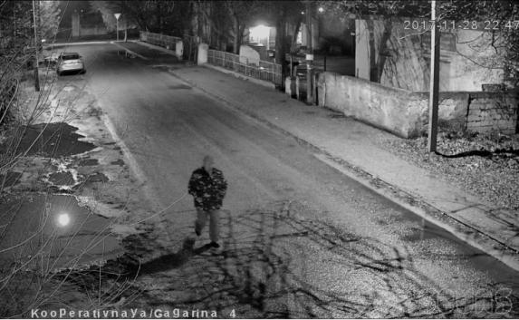 Неизвестный мужчина пытался поджечь иномарку в поселке под Симферополем и попал в записи камеры наблюдения.