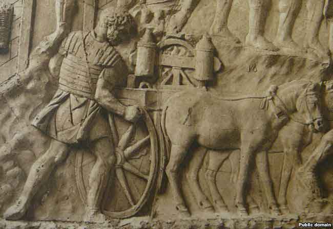 Ручная баллиста на повозке, колонна Траяна, 113 г.