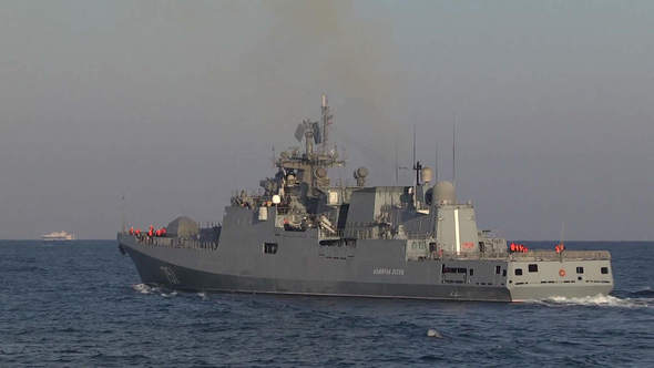 фрегат «Адмирал Эссен» Черноморского флота обстрелял морские и воздушные цели в рамках учений