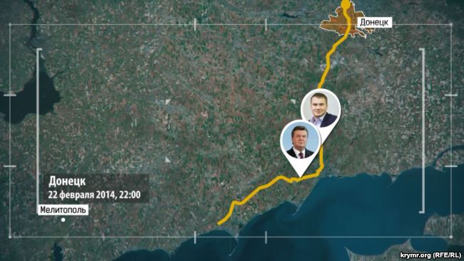Путь Януковича из Донецка в Мелитополь