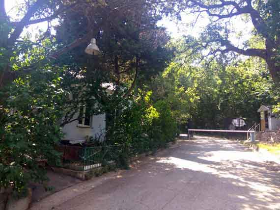 Маленький домик Никулиных, где фактически живет три независимых семьи, стоит прямо за воротами «Мелласа», у КПП с охраной