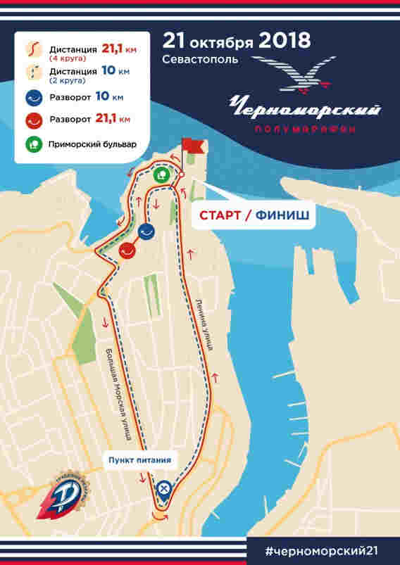 21 октября - полумарафон по городскому кольцу Севастополя