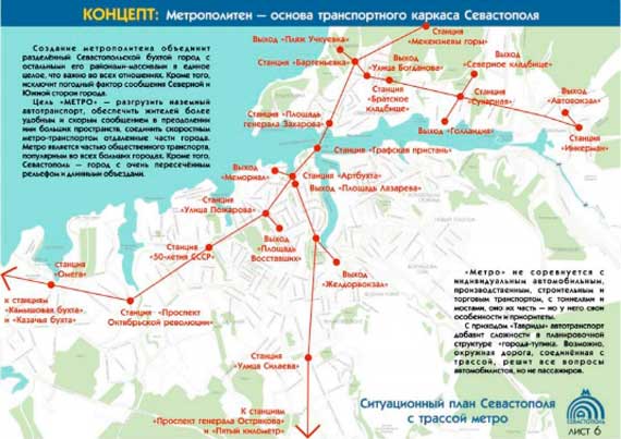 проектное предложение строительства в Севастополе метрополитена