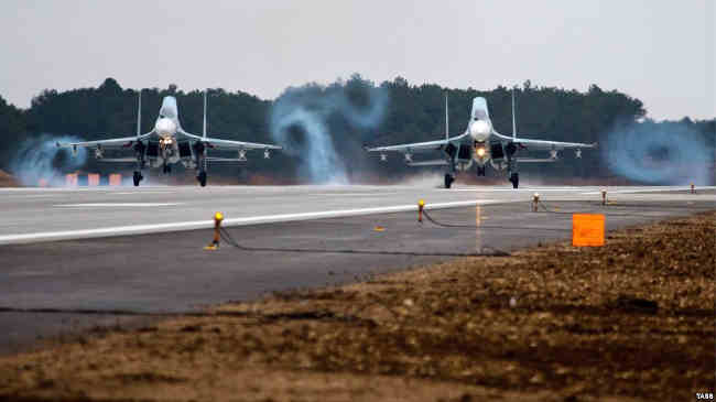 Российские истребители на аэродроме «Бельбек»