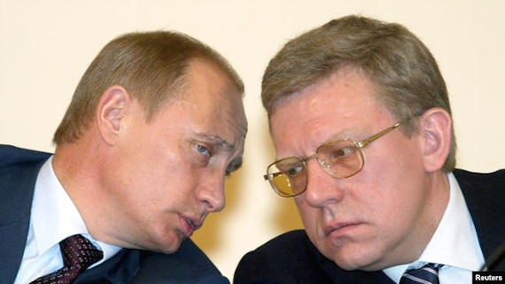 Президент Владимир Путин и министр финансов Алексей Кудрин