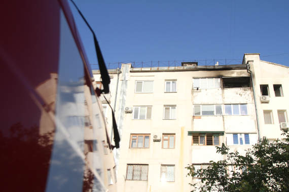 пожар в многоквартирном доме по улице Тараса Шевченко в Севастополе