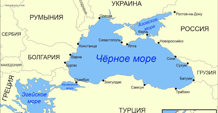 Черное море карта
