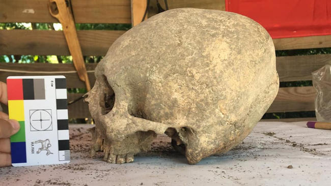 в Крыму обнаружены погребенные с деформированными черепами