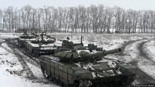 российские танки на учениях