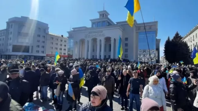 В Херсоне 27 апреля прошел проукраинский митинг против возможного проведения псевдореферендума