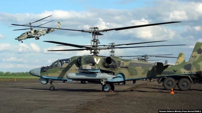 Вертолеты армейской авиации ВКС России Ка-52