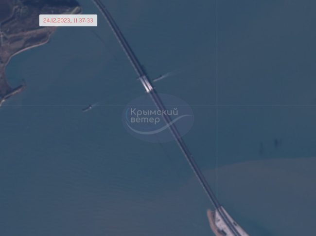 спутниковое фото Керченского (Крымского) моста