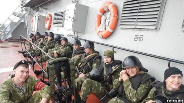 Российские морские пехотинцы в сирийском порту Латакия. Фото из социальных сетей. 14 сентября