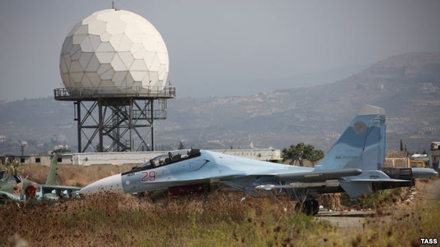 Российский самолет Су-30 в Сирии