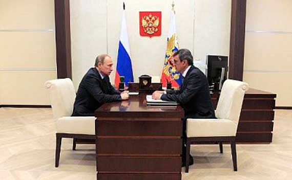 Встреча Владимира Путина с Губернатором Севастополя Сергеем Меняйло