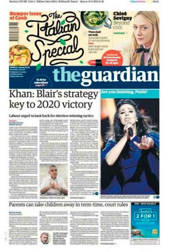 The Guardian опубликовала фото Джамалы на обложке и заголовок "Ты слышишь, Путин?"