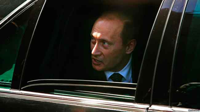 Владимир Путин в автомобиле