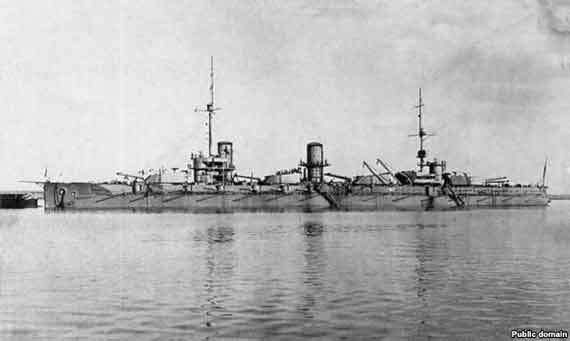 Линейный корабль «Воля» во время проведения приемных испытаний, 1917 год