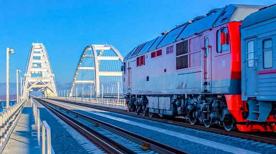 железнодорожная часть Керченского моста
