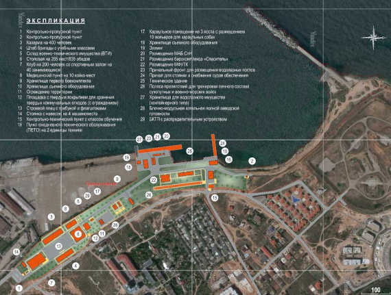 Схема археологических исследований (разведки), берег Камышовй бухты