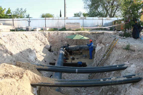 В районе школы №61 завершают восстановление газопровода высокого давления
