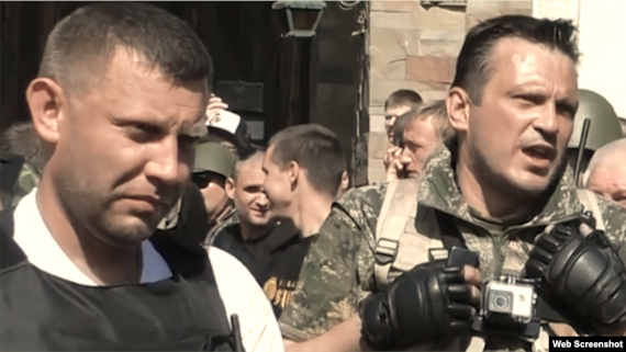 Боевики Александр Захарченко (слева) и Вадим Погодин (справа)