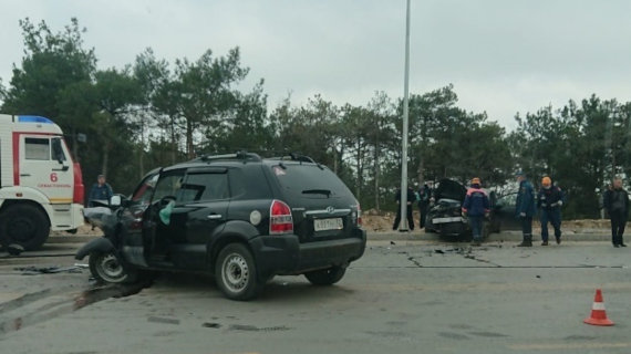 ДТП, которое произошло сегодня днем на Камышовом шоссе в Севастополе