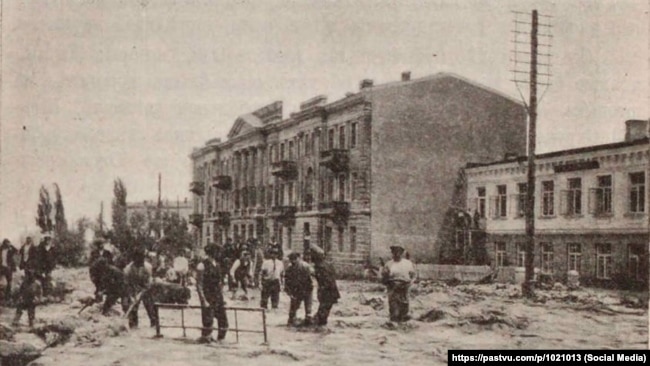 потоп в Ялте в 1912 году, старое фото