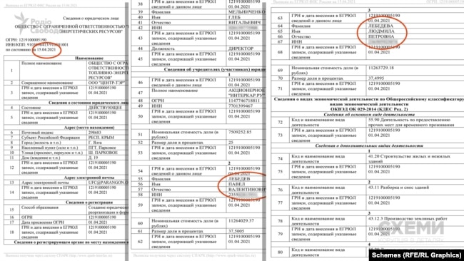Согласно российскому реестру юридических лиц до 16 апреля 2021 года «Центр-ТЭР» контролировался семьей бывшего министра обороны Украины Павлом Лебедевым (37,5%) и его супругой Людмилой (37,5%)