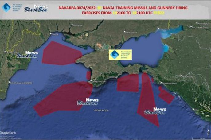 11 февраля украинский эксперт Андрей Клименко сообщил, что Россия «не только не отменила три перекрытых района в Черном море, но и добавила еще пять». Он обнародовал новую карту перекрытия
