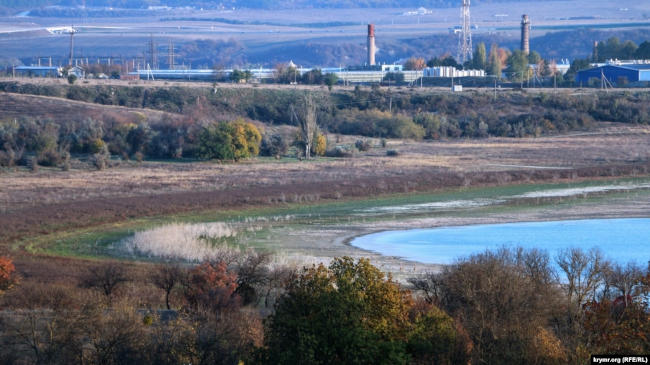 Альминское водохранилище, которое находится в Бахчисарайском районе Крыма