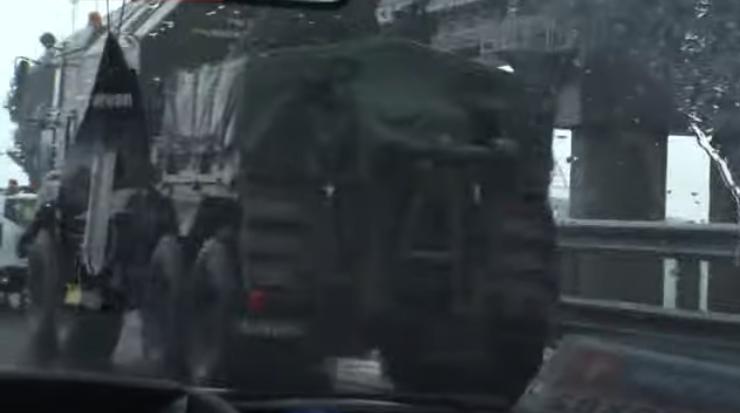 на Керченском мосту авария с военными машинами