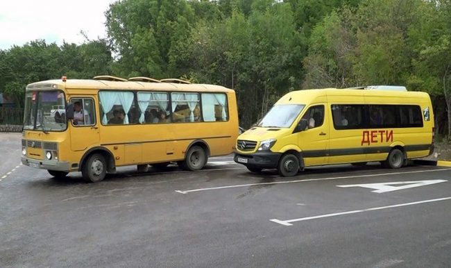 в школьных автобусах Севастополя