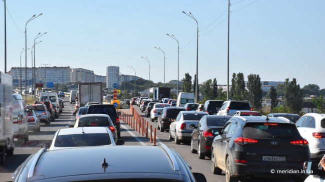 автомобильная пробка в Севастополе