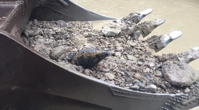 обнаруженные боеприпасы в реке Дерекойка