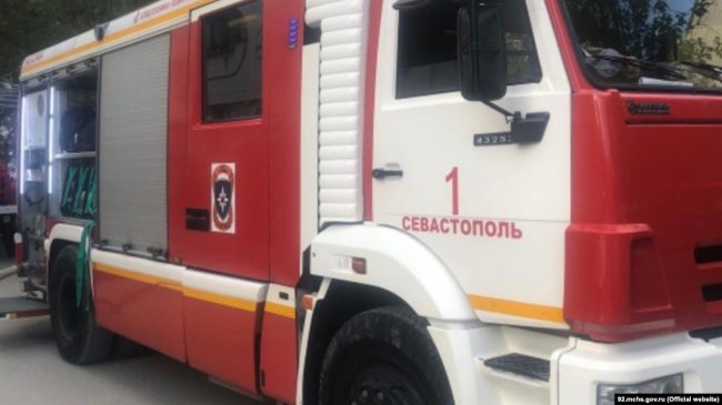 Пожарная машина в Севастополе