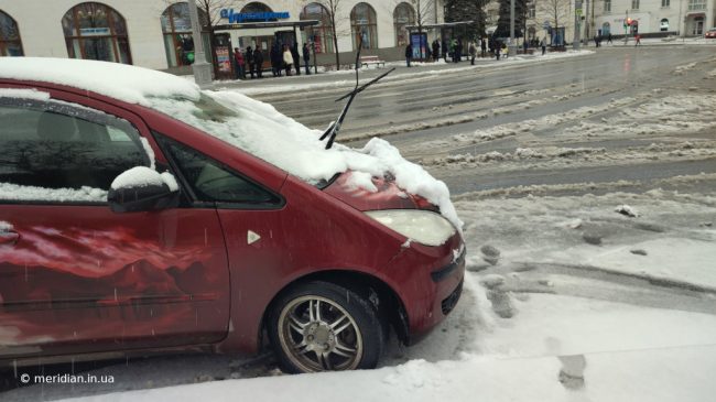 мокрый снег в Севастополе