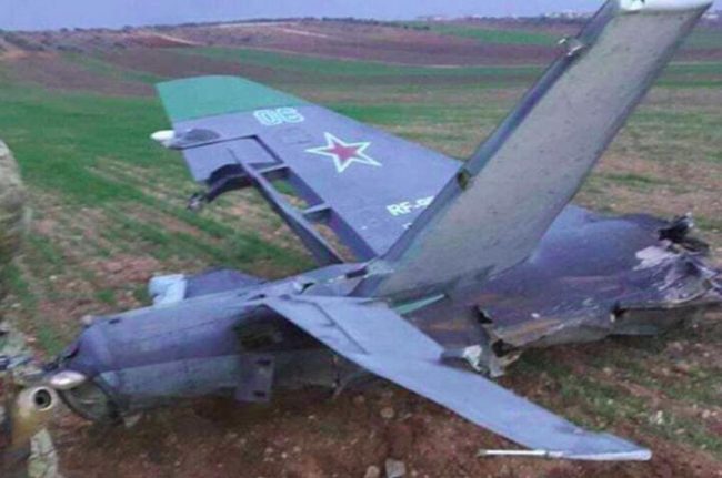 сбитый российский военный самолет в Украине