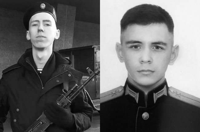 Рядовой Дмитрий Белоусов (слева) и лейтенант Виталий Голубь (справа)