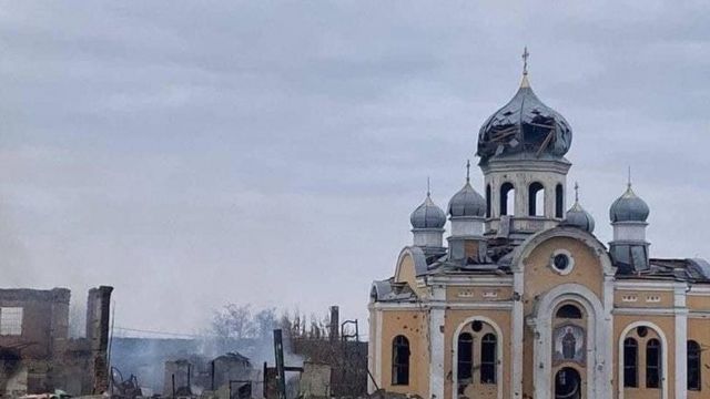 российские оккупанты обстреляли церковь
