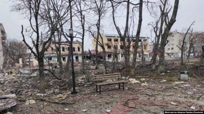 Последствия обстрела российскими войсками города Изюм