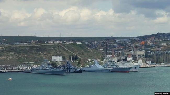 Корабли Черноморского флота в Севастопольской бухте