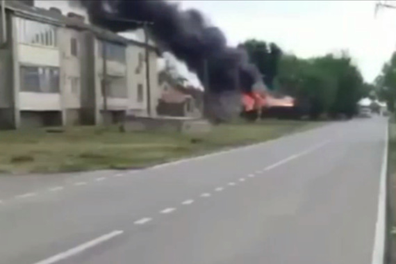 под Джанкоем взорвался автомобиль российской армии с боеприпасами